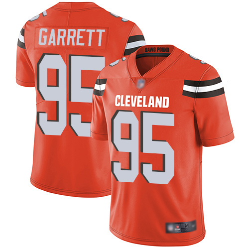 Cleveland Browns Myles Garrett Men Orange Limited Jersey #95 NFL Football Alternate Vapor Untouchable